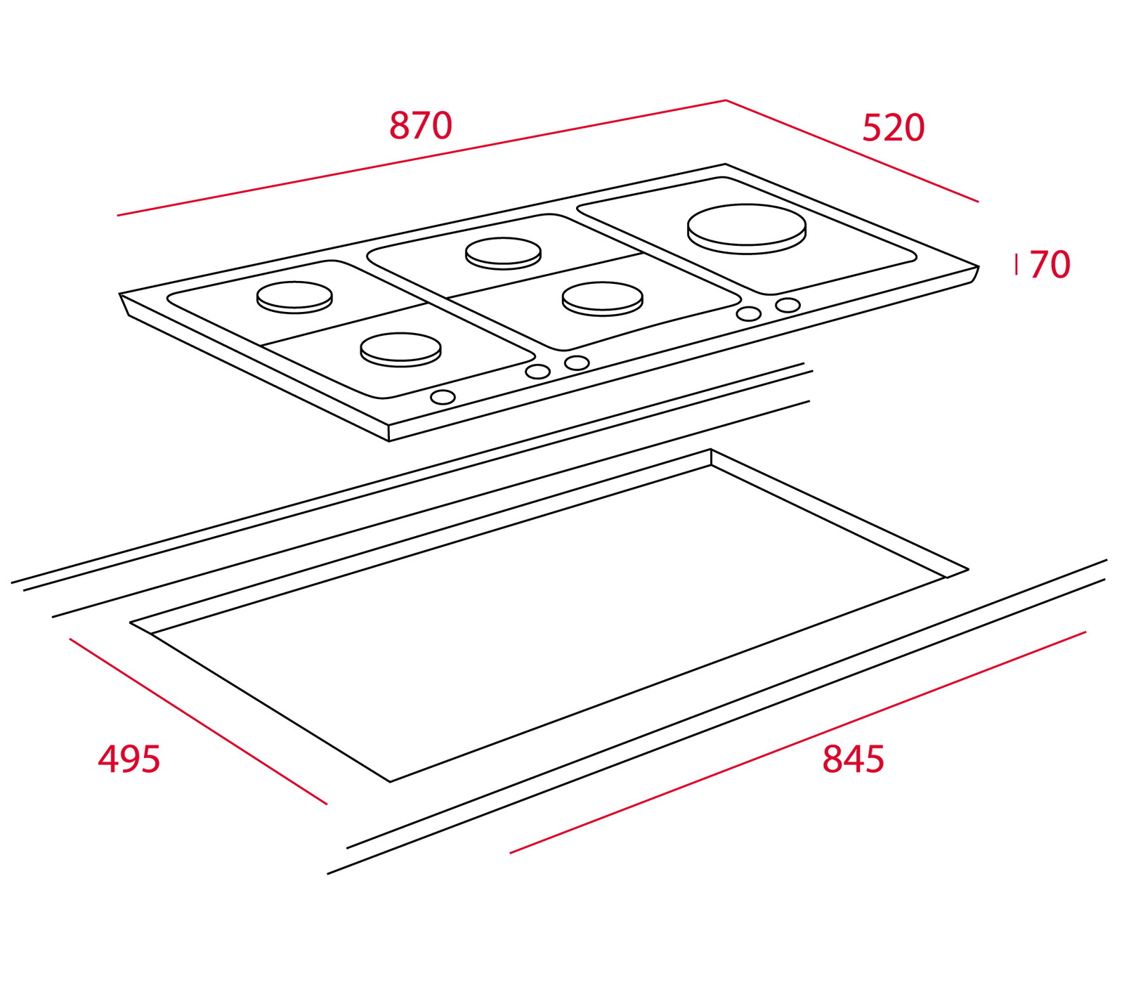 Teka EW 90 5G AI AL TR CI Gas hob